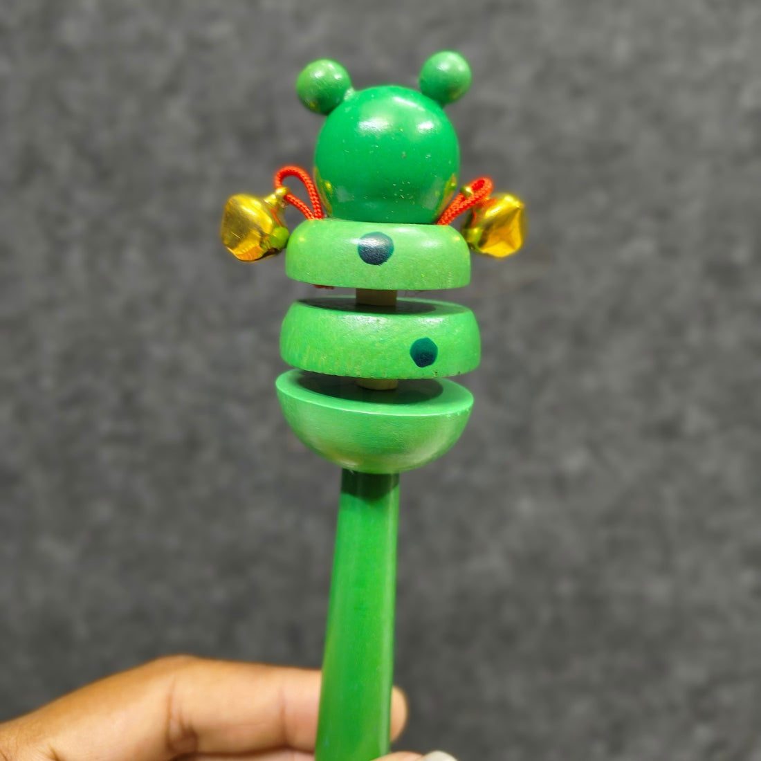 Montessori wooden baby toy with bells
