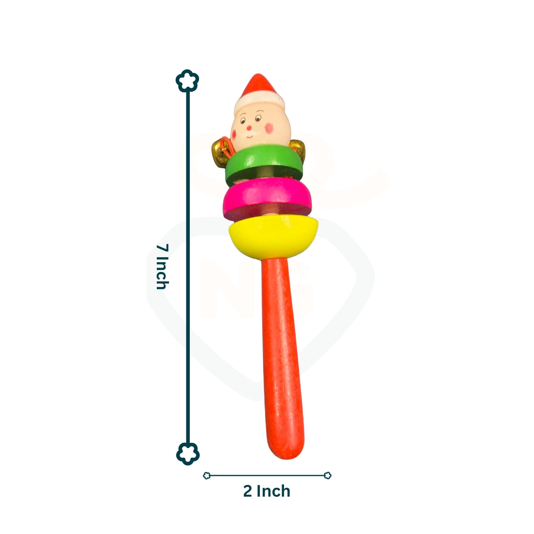 Colorful wooden shaker toy for newborn baby
