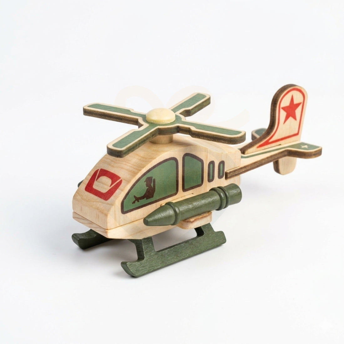 Kids Toy Helicopter Wooden | Handcrafted Helicopter Toy for Kids | Safe & Eco-Friendly Gift
