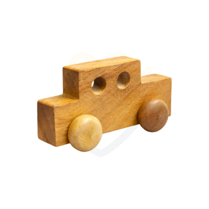 Wooden Toy Vehicles Set for Kids | Car, Jeep & Bus | Handcrafted Montessori Learning Toy