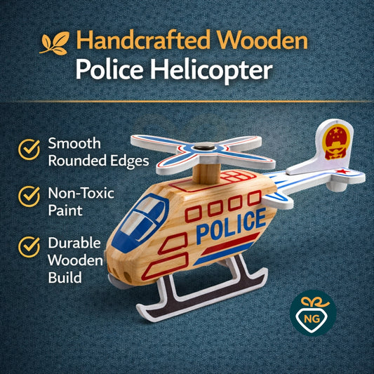 Wooden Toy Helicopter for Kids | Montessori Learning Helicopter Toy